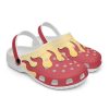 kyojuro demon slayer custom clogs - Anime Shoes UK Store