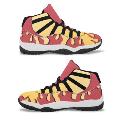 kyojuro rengoku demon slayer aj11 basketball shoes - Anime Shoes UK Store