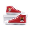 monkey d luffy one piece classic high top canvas shoes 2 - Anime Shoes UK Store