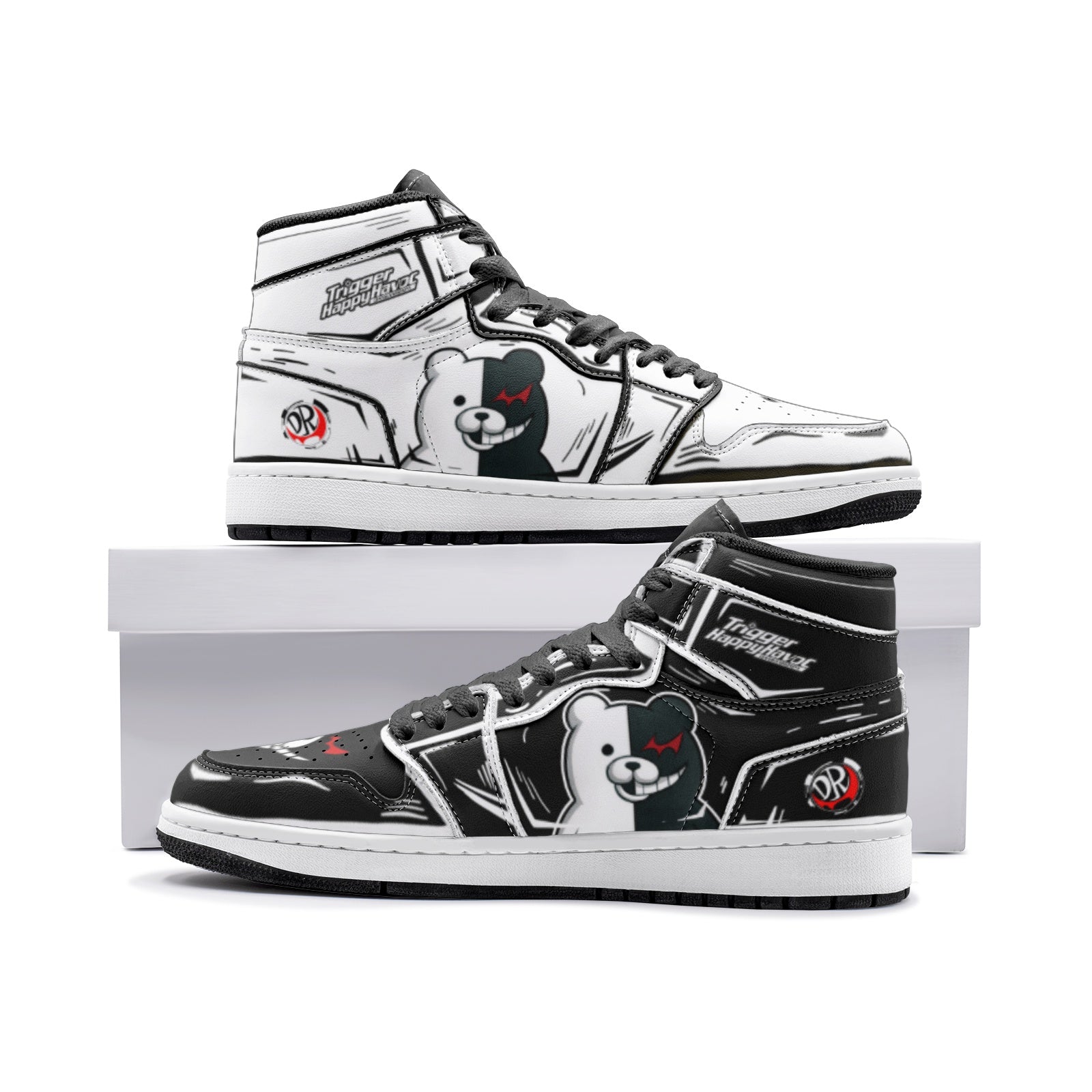 monokuma-danganronpa-jd1-shoes.jpg monokuma danganronpa jd1 shoes - Anime Shoes UK Store