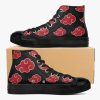 naruto akatsuki premium all black high top canvas shoes - Anime Shoes UK Store