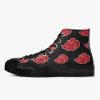 naruto akatsuki premium all black high top canvas shoes 2 - Anime Shoes UK Store