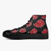 naruto akatsuki premium all black high top canvas shoes 4 - Anime Shoes UK Store