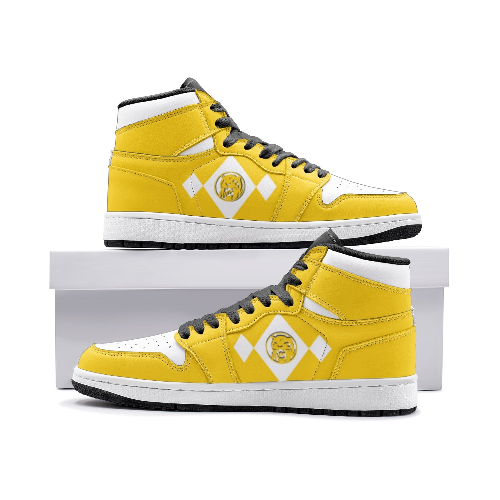 power-rangers-yellow-jd1-shoes.jpg power rangers yellow jd1 shoes - Anime Shoes UK Store