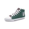 survey corps attack on titan classic high top canvas shoes - Anime Shoes UK Store